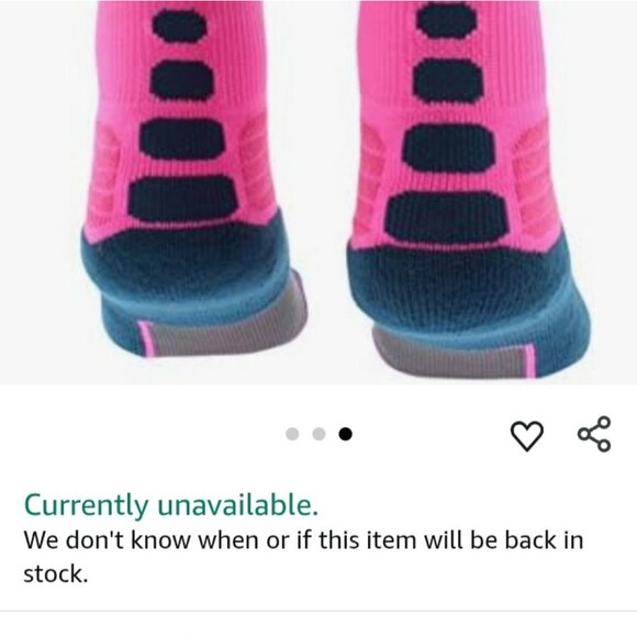 Nike Socks dri-fit high size medium unisex neon Pink grey Blue hyperelite Rare - Picture 12 of 15